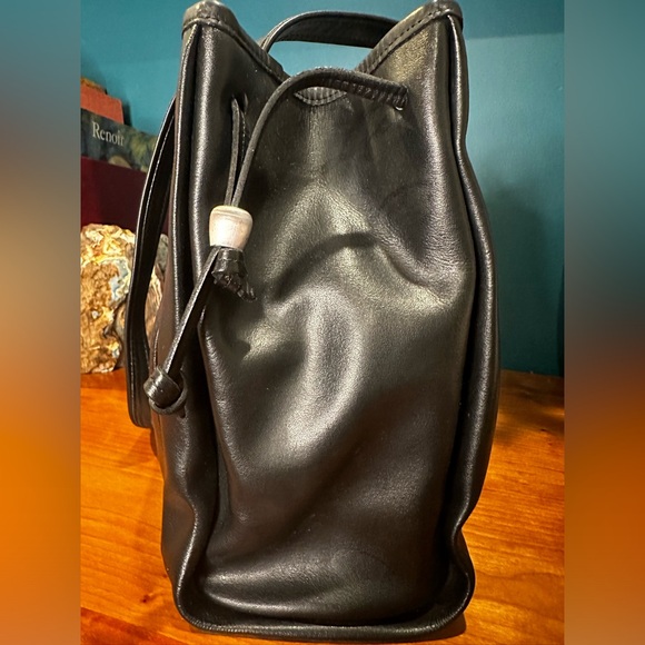 EUC Timeless Black Extra Soft Leather Bag | Two Exterior Pockets | Snap Closure - Picture 5 of 11
